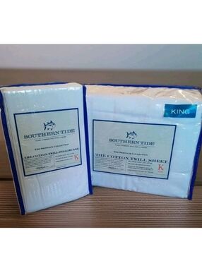 New Southern Tide KING size 6pc sheet set White